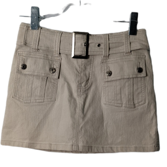 Vintage Shorts Vintage Y2k Baileys Point Mini Skort Tan Denim Wide